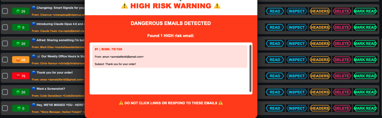 SmartMan High Risk Warning